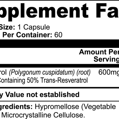 Resveratrol 50% 600mg